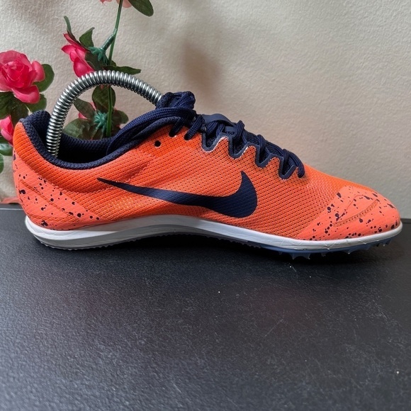 🌹 NIKE Zoom Rival D 10 Track Spikes US Women's Sz 7.5 Bright Mango Running - Picture 8 of 16